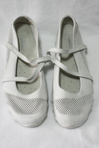 Skechers White Leather Mesh Mary Jane Shoes - Size 11 - $19.99