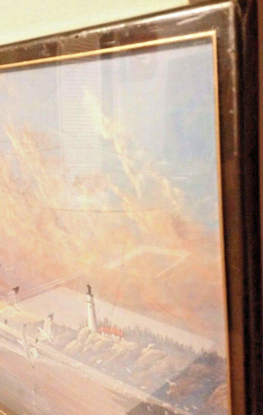 August Holland"FROM SEA TO SHINING SEA" Framed Art Reproduction Of