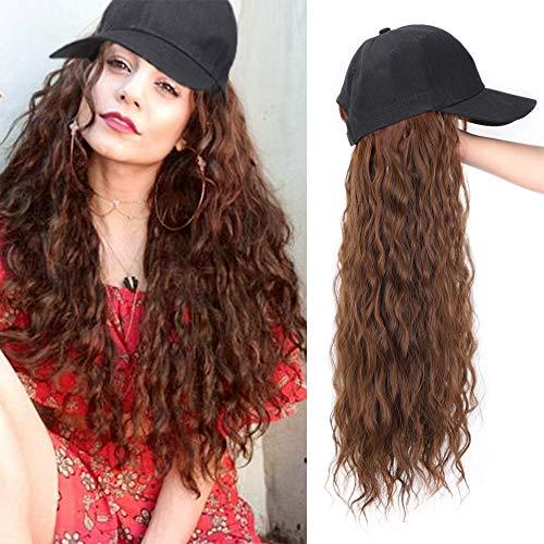 Synthetic Long Wavy Hair Extensions with Baseball Cap All Cotton Made
