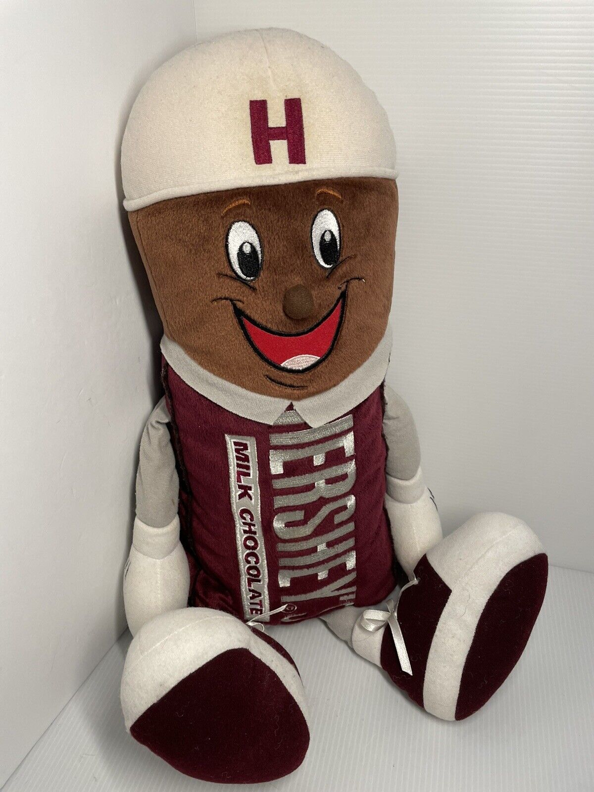 Large vintage plush Hershey Chocolate bar guy with backwards hat 22 in ...