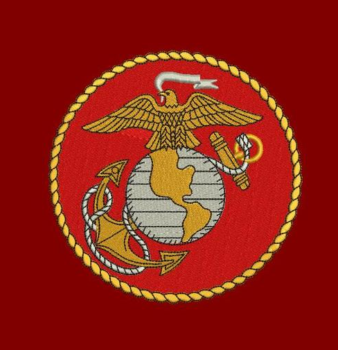 USMC Marine Corps Marines Digitized filled embroidery design Digital ...