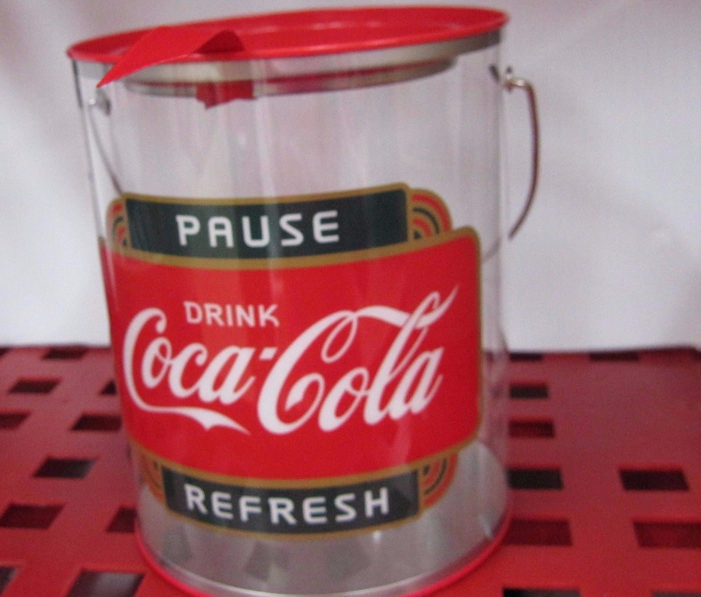 Primary image for Coca-Cola Clear Paint Can w/Handle  - NEW