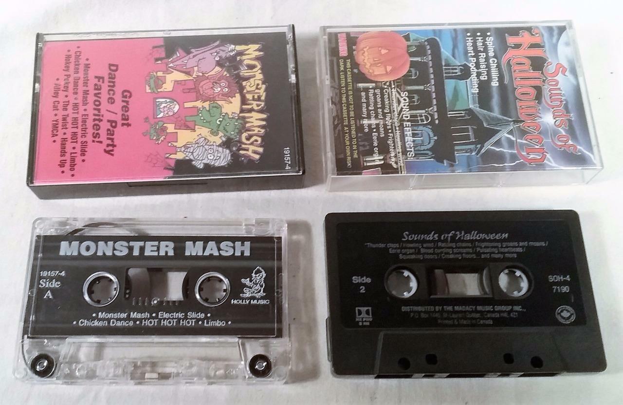 2 VTG CASSETTE TAPES SOUNDS OF HALLOWEEN SOUND EFFECTS & MONSTER MASH