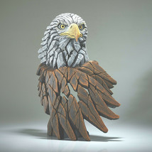 Edge Sculpture Bald Eagle Bird Bust 14" High America's Bird Brown Stone Resin image 6