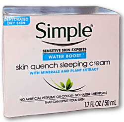 Simple Sensitive Skin Care - Water Boost Skin Quench Sleeping Cream FREE SHIPPIN