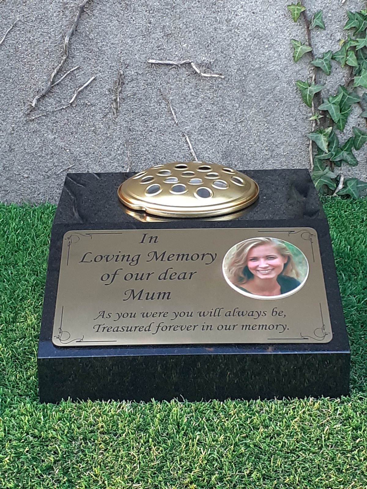 Custom Engraved Granite Memorial Headstone Marker Cemetery Free