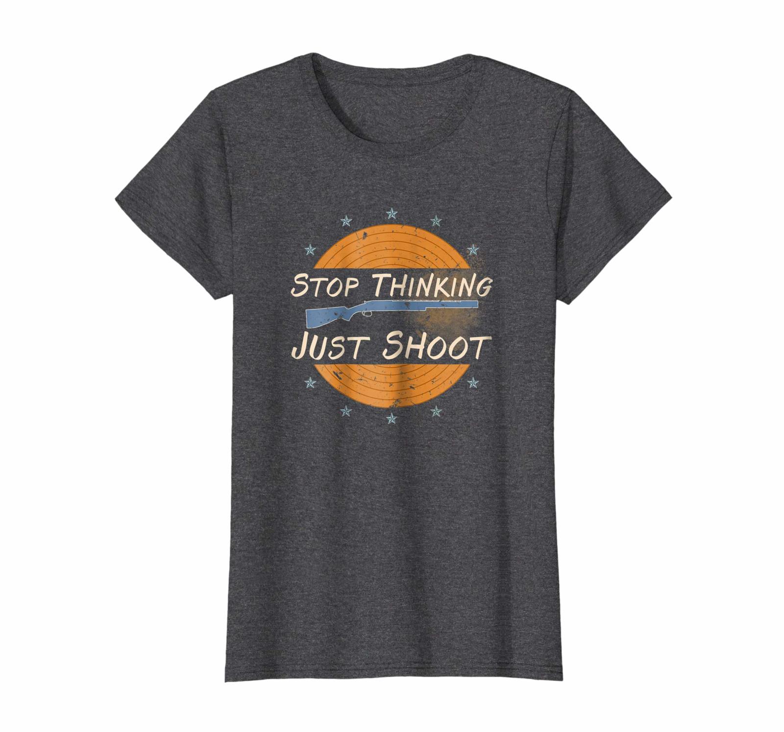 New Tee Clay Shooting Shirt Funny Trap Skeet Sporting Just Shoot