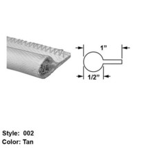 Ultra High Temperature Flange Mount Rope Edge Seal, O'all Wd. 1" x Wd. 1/2" 5 ft - $74.20