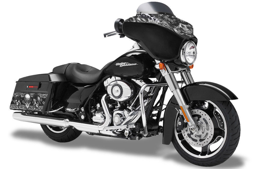 Saddlebags + Cowl Graphics Kit Decal Wrap For Harley-Davidson Street ...