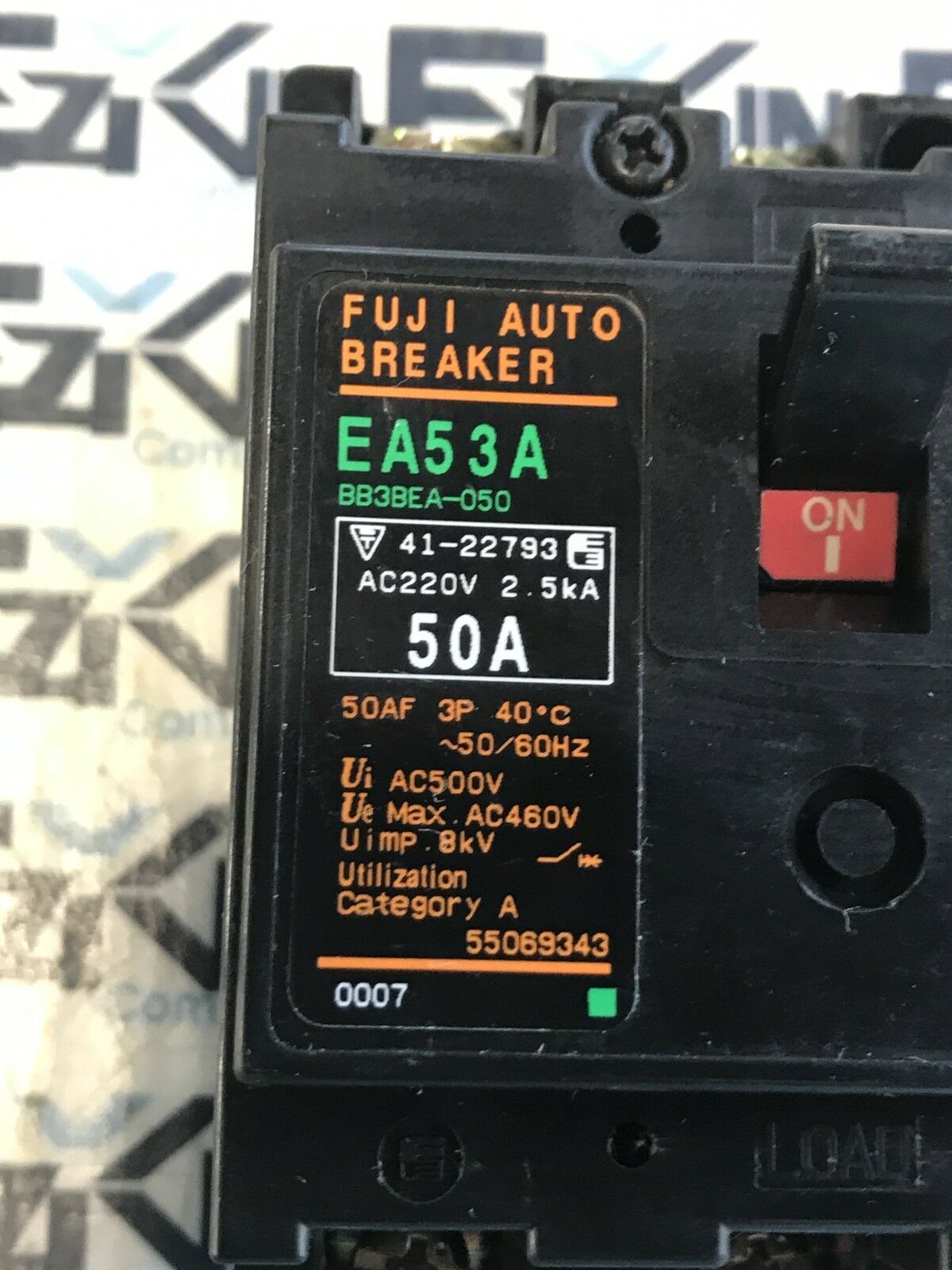 FUJI ELECTRIC 220VAC 50A 3POLE AUTO BREAKER EA53A Other Circuit Breakers