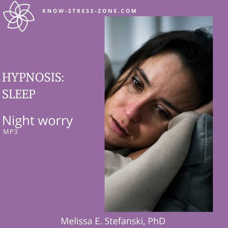 HYPNOSIS: Night Worry MP3; Sleep; Binaural Beats; Mental Health; Self Care; Self