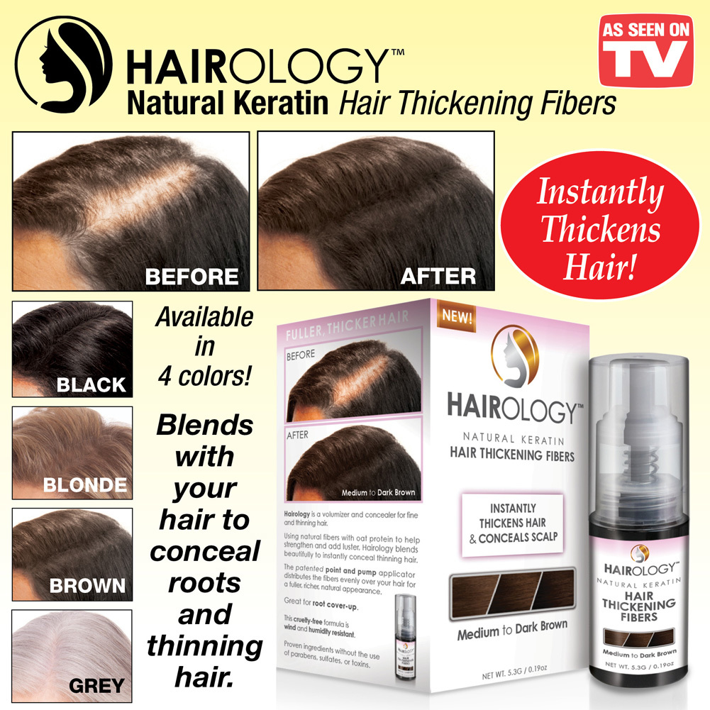 Hairology Natural Keratin Hair Thickening Fibers, As Seen On TV
