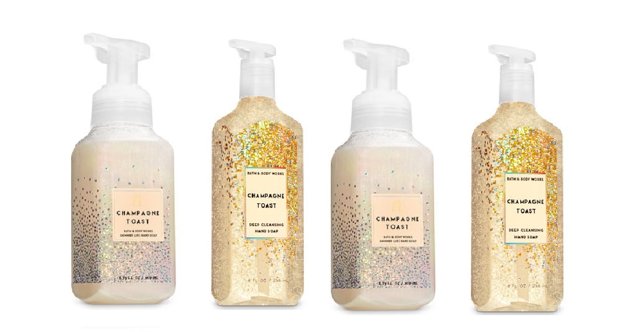 4 Bath & Body Works Champagne Toast Deep Cleansing & Shimmer Luxe Hand