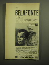 1959 RCA Victor Love is a Gentle Thing Album by Harry Belafonte Advertisement - $14.99