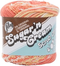 Lily Sugar&#39;n Cream Yarn - Scrub Off-Papaya - $9.58