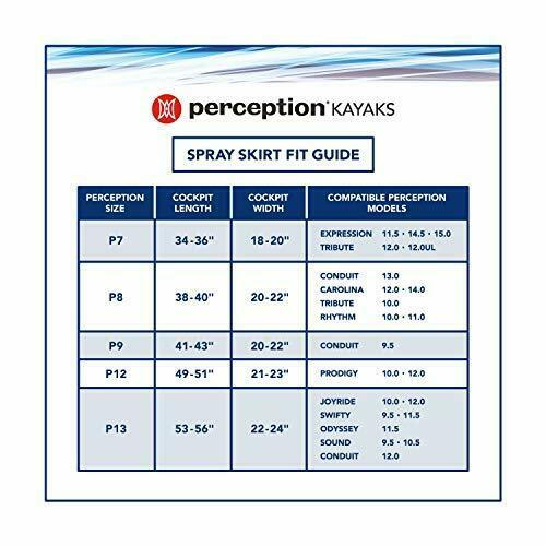 Perception Truefit Spray Skirt Kayak Spray Skirt For Sit Inside