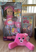 My Life As Care Bear 13pc Slumber Party Set 18” Doll  Pink Lounge Pillow NEW Lot - $139.99