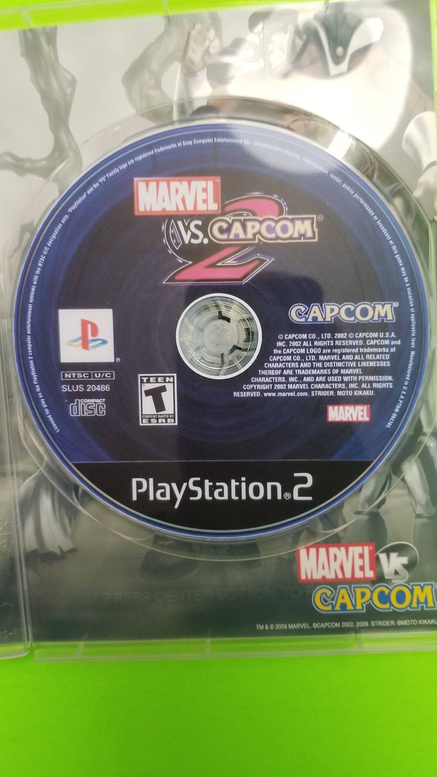 marvel vs. capcom 2 ps2 game case
