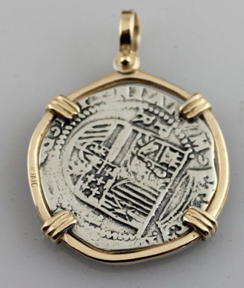 ATOCHA 2 REALE SPANISH COIN JEWELRY KEY WEST TREASURE Galleon SHIPWRECK