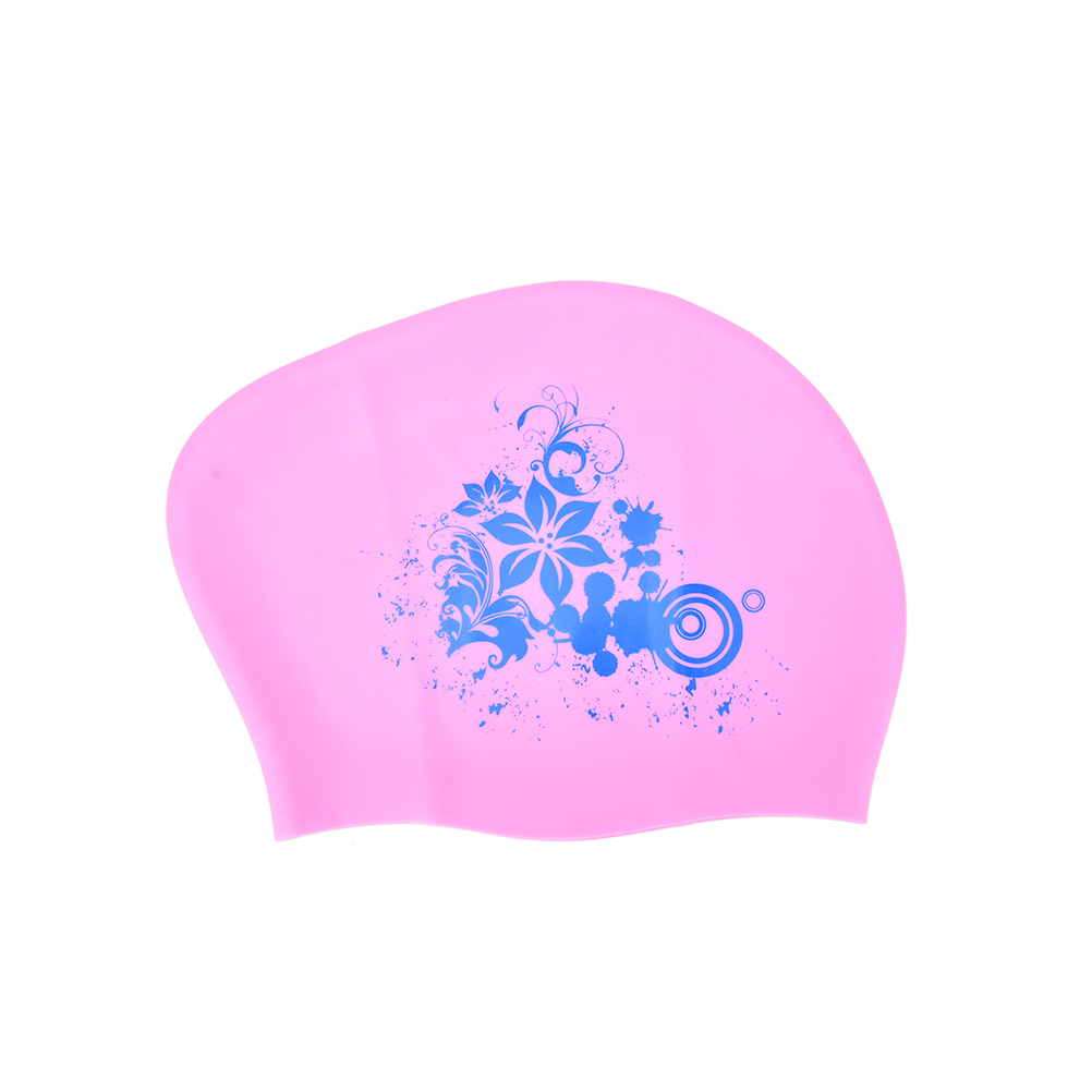 100% New Silicone Swimming Cap for Long Hair Women's Waterproof Swim ...