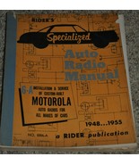 Riders Specialized Auto Radio Manual Motorola Auto Radios1948-1955 No. 5... - £26.23 GBP