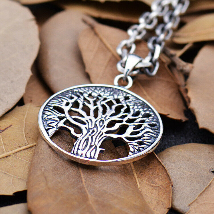 925 Sterling Silver Celtic Tree of Life Pendant Necklace Vintage/ Unisex Jewelry