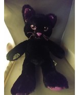 Build A Bear Plush Black Purple Starry Sky Night Kitten Halloween Cat - $21.25