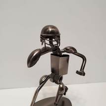 Nuts & Bolts Metal Football Player Statue, Sports Decor, Steampunk Man Cave Gift image 4
