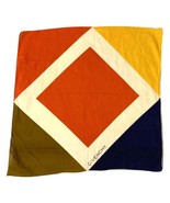 GIVENCHY Cotton Scarf Bandanna Handkerchief￼Yellow-Brown-Blue-Red-White 20” - $32.73