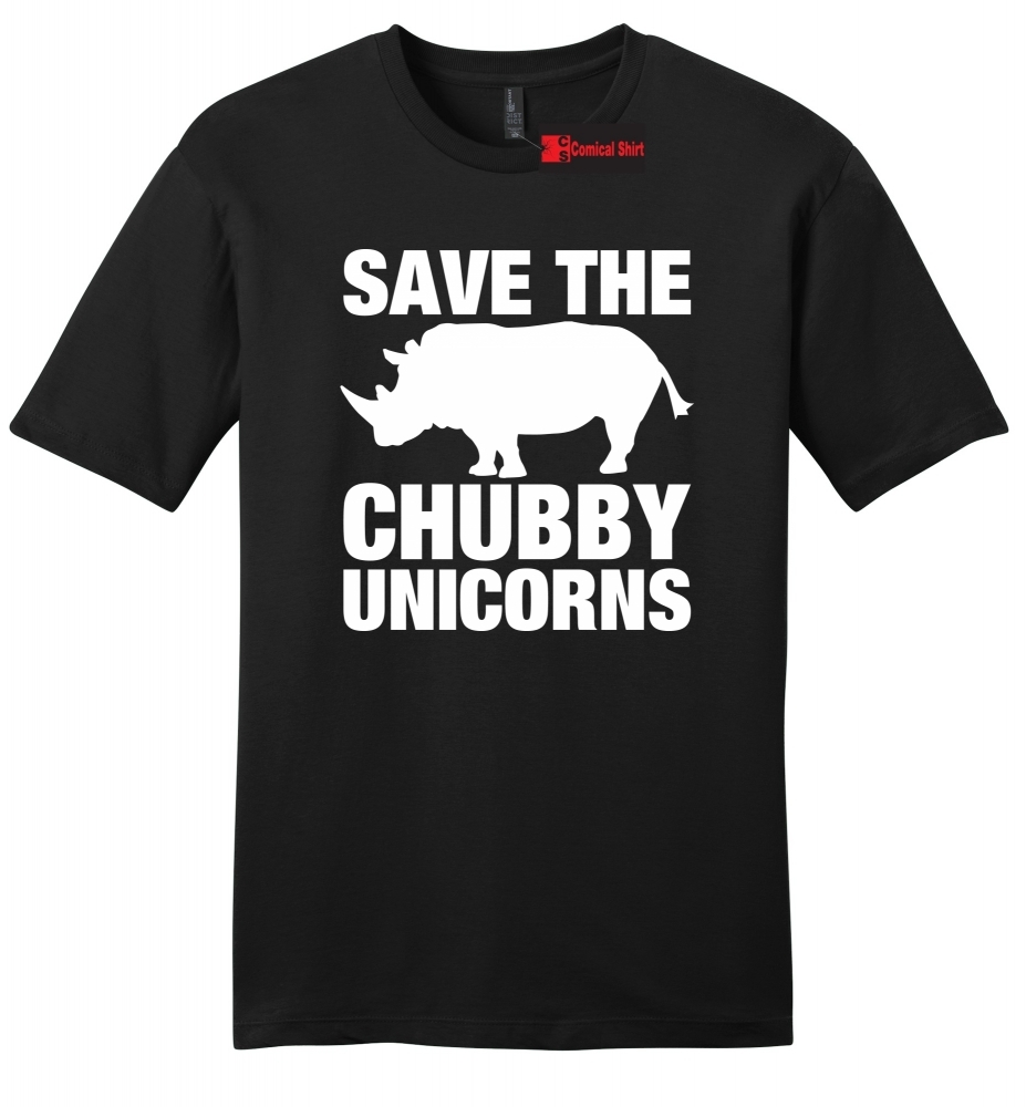 Image of Save The Chubby Unicorns Funny Tee Mens Soft Tee