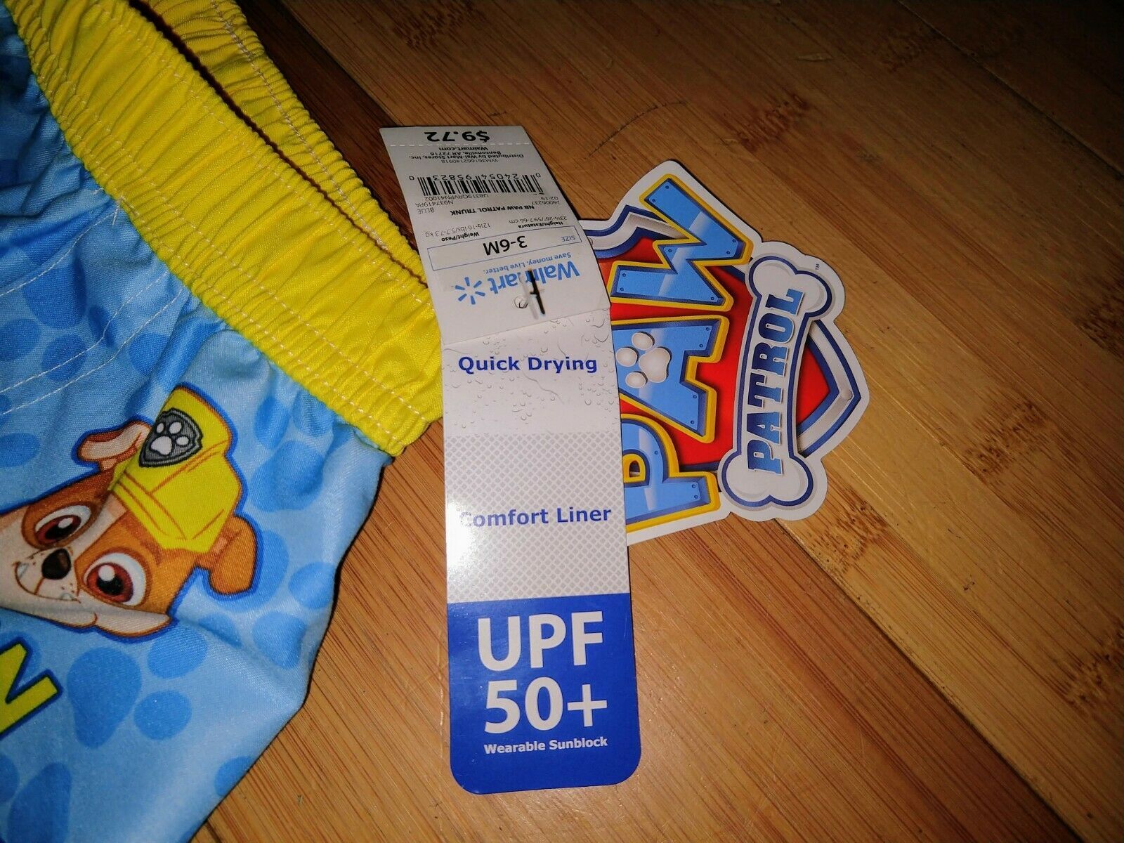 paw patrol bathing suit size 6