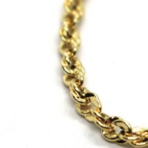 18K YELLOW GOLD ROPE CHAIN, 15.75 INCHES BRAIDED INFINITE FACETED ALTERNATE LINK image 3
