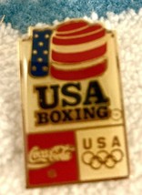 Coca-Cola USA Boxing Coke Olympic Sponsor Pin 1996 Atlanta Badge - $19.68