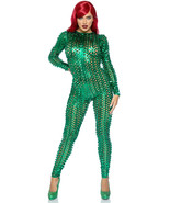 Leg Avenue™ Green Metallic Look Laser Cut Catsuit/Bodysuit/NWT/Rave/Party - $65.00