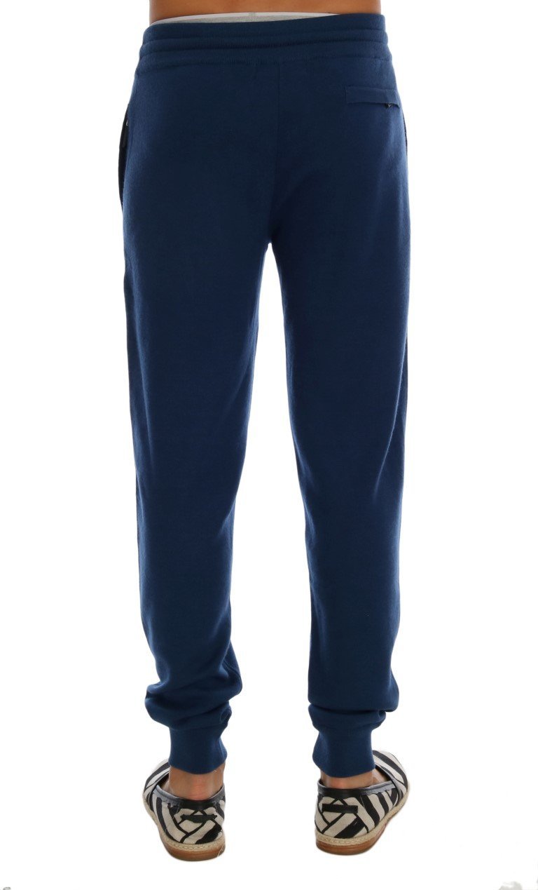 Blue Cashmere Gym Sport Pants - Fashion