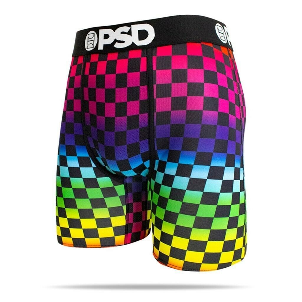 PSD Rainbow Checkers Urban Punk Mens Athletic Boxer Briefs Underwear