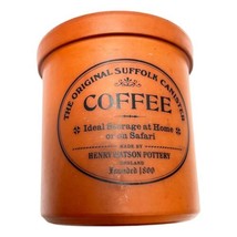 Suffolk Cannister Henry Watson Coffee Jar Pottery Brown Moisture Reistan... - $34.95