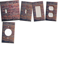 Red Brick wall patterns Light Switch Outlet wall Cover Plate Home Decor