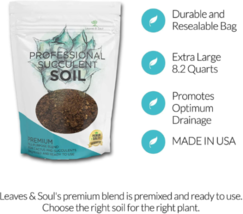 Premium Succulent Soil  - 8.2 Quarts  - 50% Bark, 30% Canadian Peat,  20% Sand image 2
