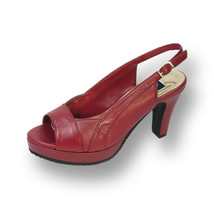  PEERAGE Linda Women Wide Width Leather High Heel Platform Slingback  - $58.45