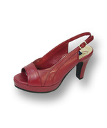  PEERAGE Linda Women Wide Width Leather High Heel Platform Slingback  - $58.45