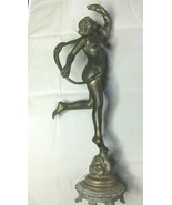 Vintage Bronze Art Deco Nude Female Sculpture Statue 20&quot; Handcrafted Art... - $265.29