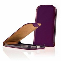 Leather case cover case ultra thin purple for apple iphone 4 4s - $13.61