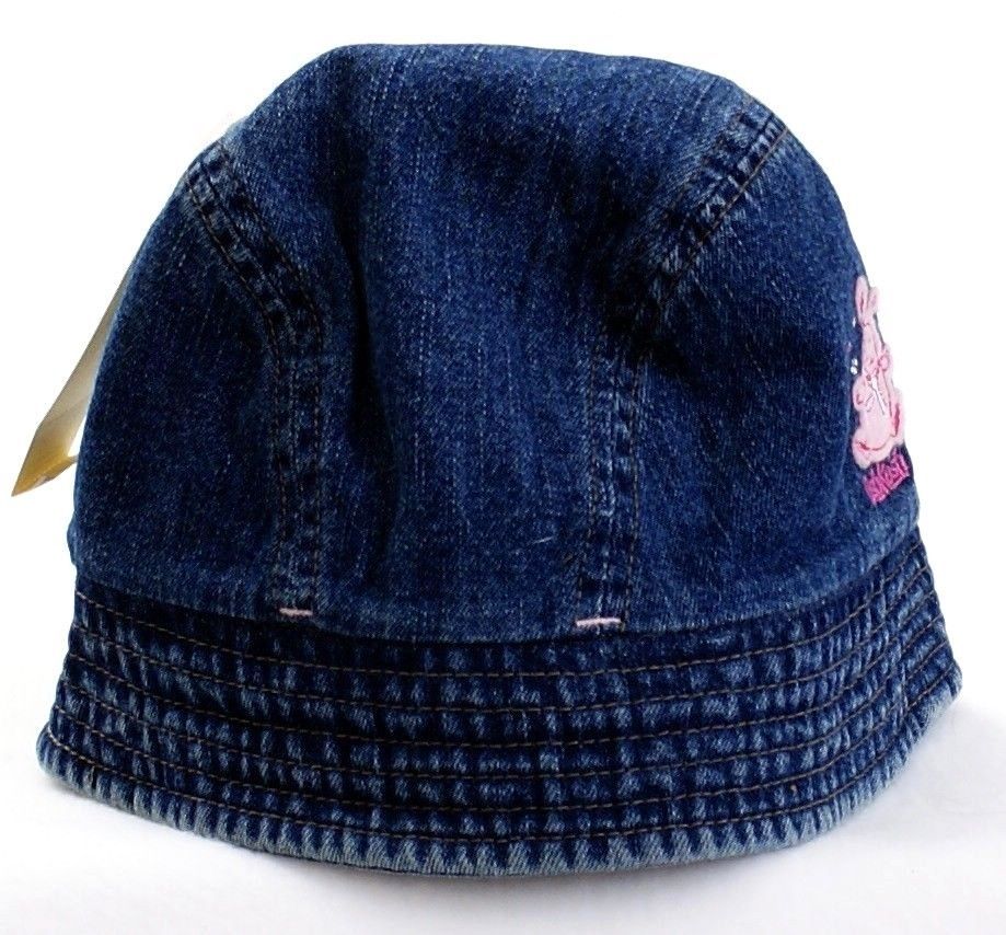 Oshkosh Fleece Lined Blue Denim Bucket Hat Toddler Girls NWT Hats