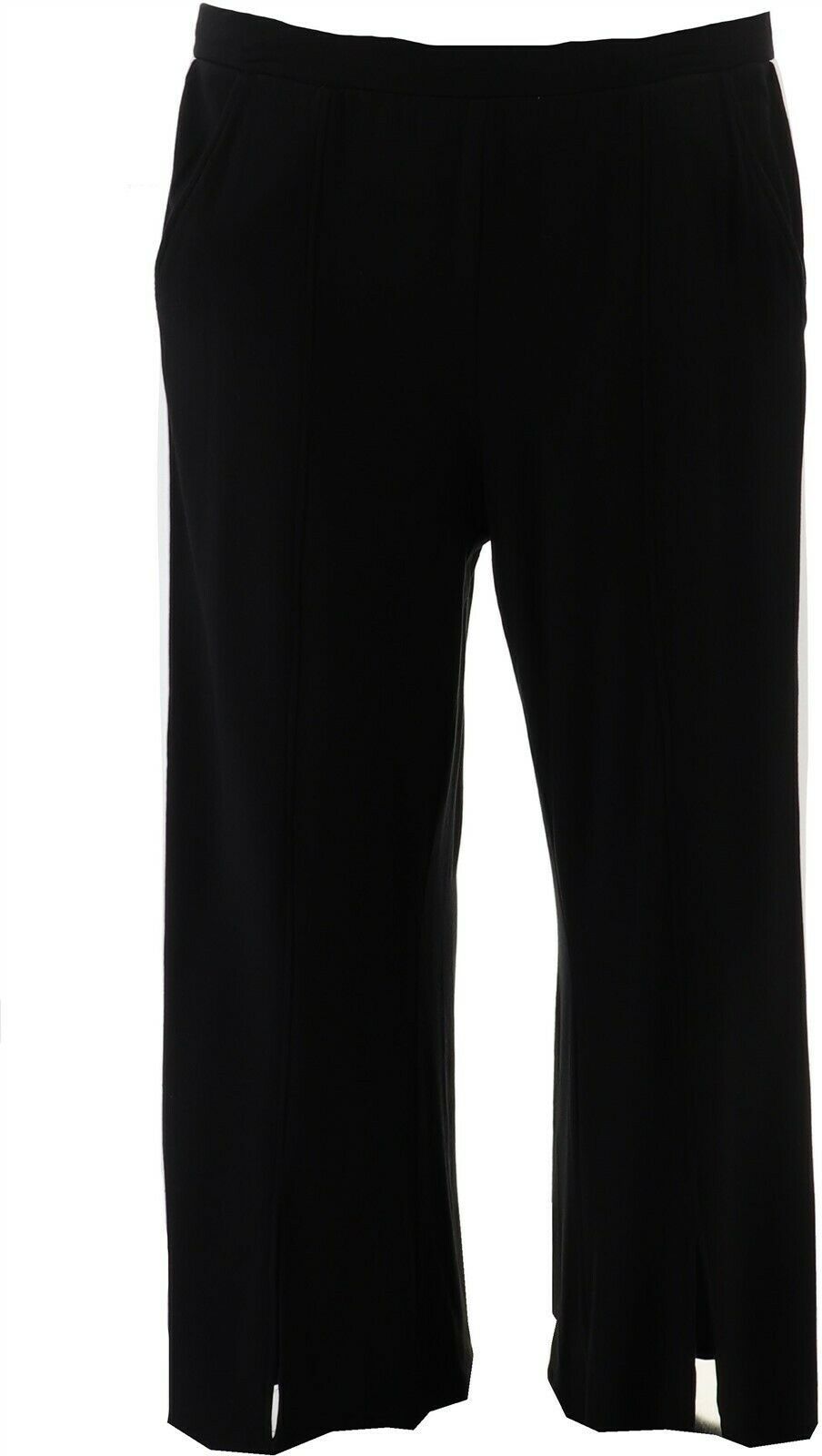 Tracy Anderson GILI Petite Wide Leg Knit Pants Noir Black PXL NEW A374968