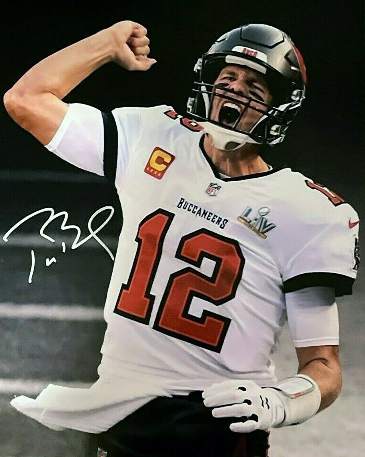 Facsimile Autographed Tom Brady Tampa Bay Red Guinea-Bissau