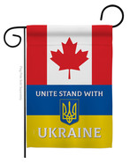 Canada Stand With Ukraine Garden Flag Cause 13 X18.5 Double-Sided House ... - $19.97