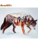 RUOPOTY Frame Wolf DIY Painting By Numbers Calligraphy Painting Acrylic ... - $4.99+