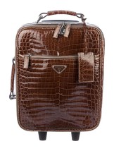 PRADA CROCODILE /ALLIGATOR Safiano Carry On Bag  Case Suitcase Trolley L... - £5,860.57 GBP