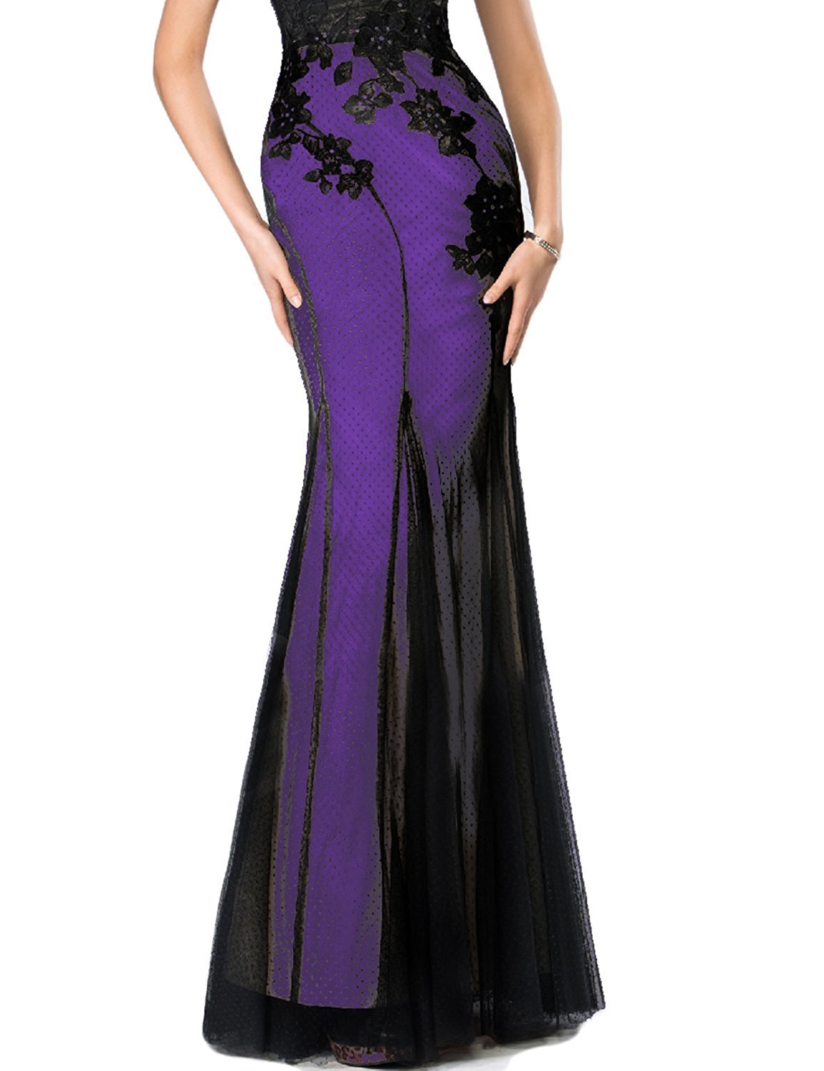 Women's Long Sexy V Neck Mermaid Evening Dress Rustic Bodycon Formal